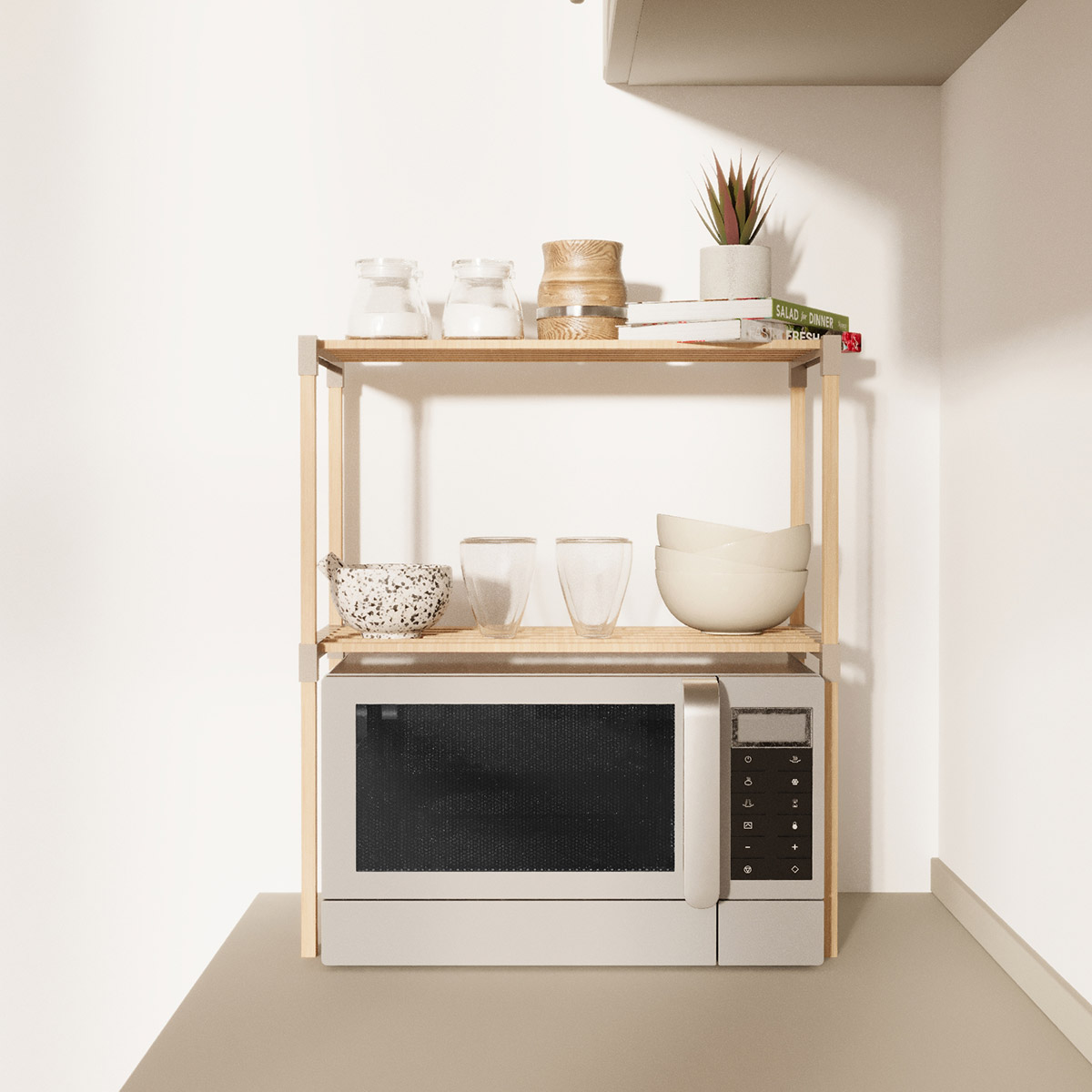 Prateleira Multiuso para Forno Micro em Madeira - Imagem 2