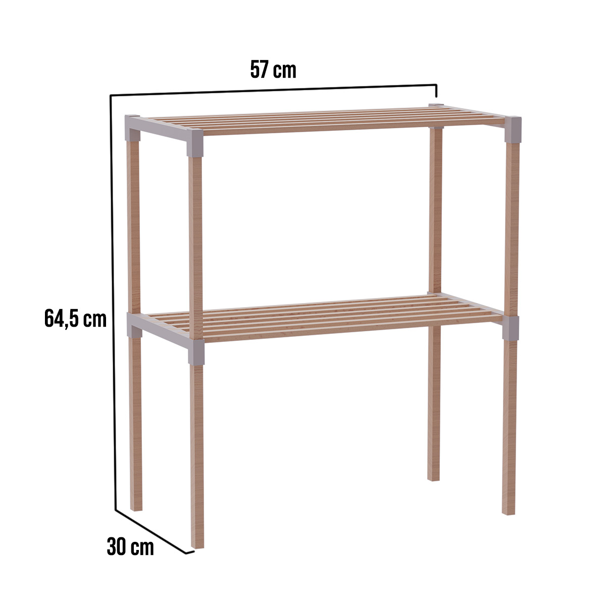 Prateleira Multiuso para Forno Micro em Madeira - Imagem 4