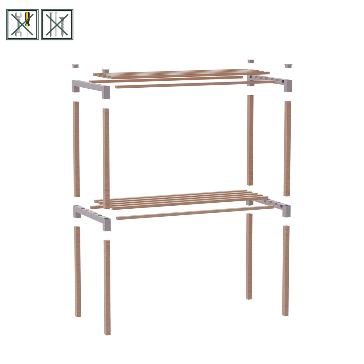 Prateleira Multiuso para Forno Micro em Madeira - Imagem 5